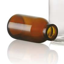 250 ml infuusflacon, amber, type 2 geblazen glas