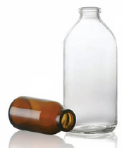 150 ml infuusflacon, helder, type 2 geblazen glas